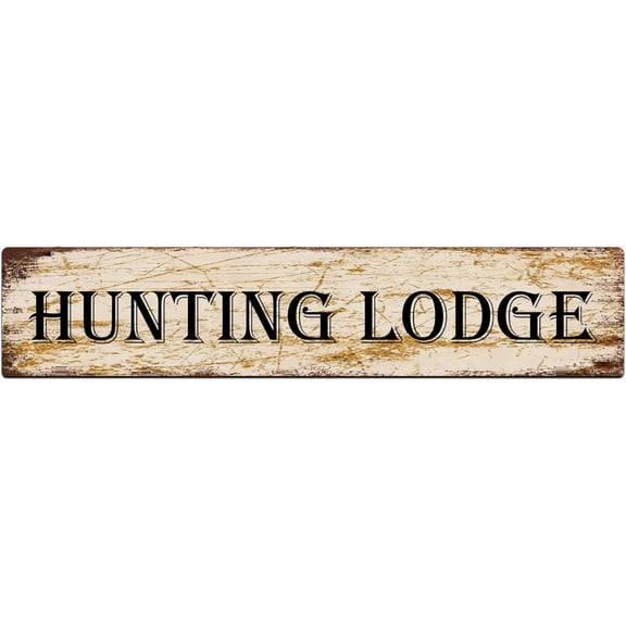 Metal Sign Hunting Lodge Vintage Signs Retro Tin Signs Aluminum Sign for Kitchen Home Garden Wall Bar Cafe Decor 6 X 16 Inch