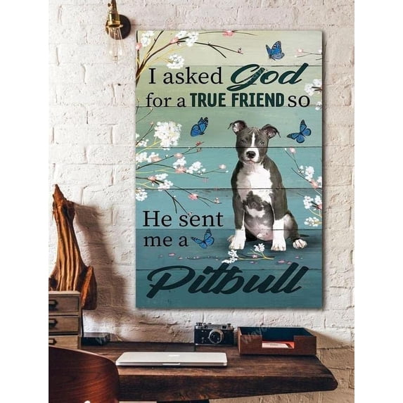 Metal Sign I Asked God for A True Friend Retro Signs Vintage Aluminum Tin Sign for Kitchen Home Office Cafe 6x8 Inch