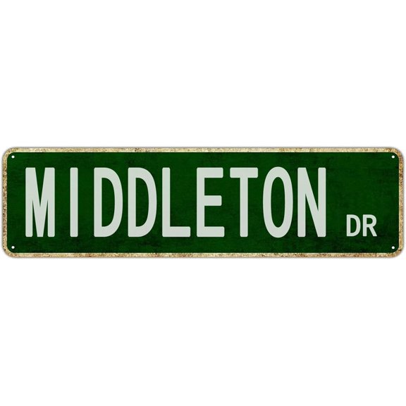 Metal Sign Middleton Drive Vintage Signs Retro Tin Signs Aluminum Sign for Bedroom Kitchen Garden Wall Outdoor Pub Club Hanging Signs Decor 6 X 16 Inch