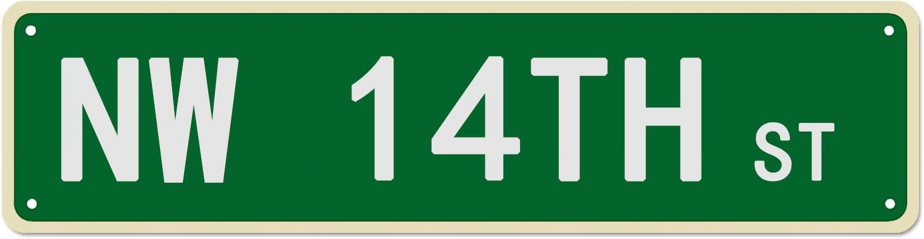 Michigan Ave Vintage Tin Sign – 4x16 Inch Aluminum Wall Decor For Home, Garage, Cafe