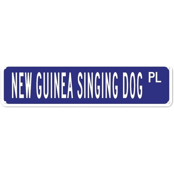 Metal Sign New Guinea Singing Dog PL Vintage Signs Retro Tin Signs Aluminum Sign Funny Home Sign Exit Sign Kitchen Garden Wall Front Door Coffee Decor 6x16 Inches
