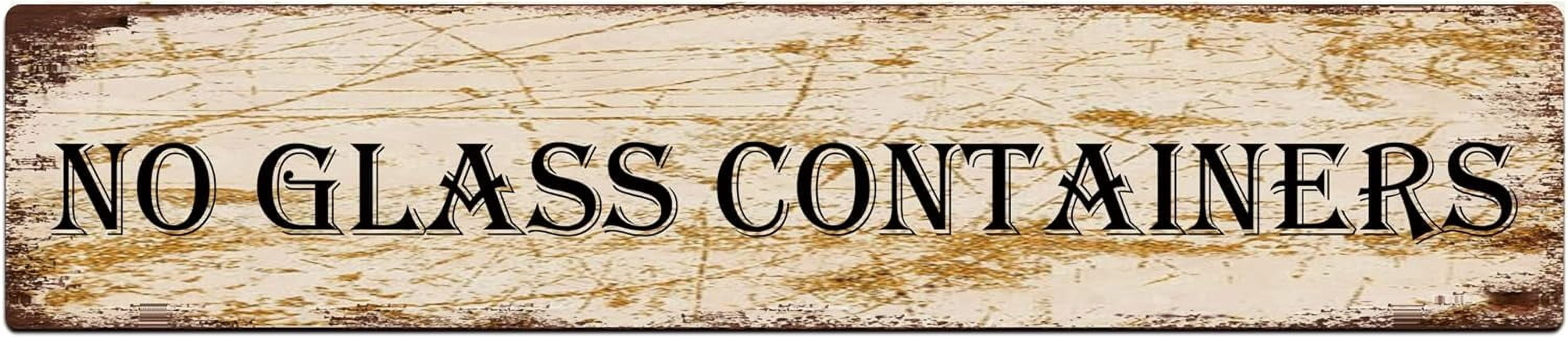 Metal Sign No Glass Containers Vintage Signs Retro Tin Signs Aluminum ...