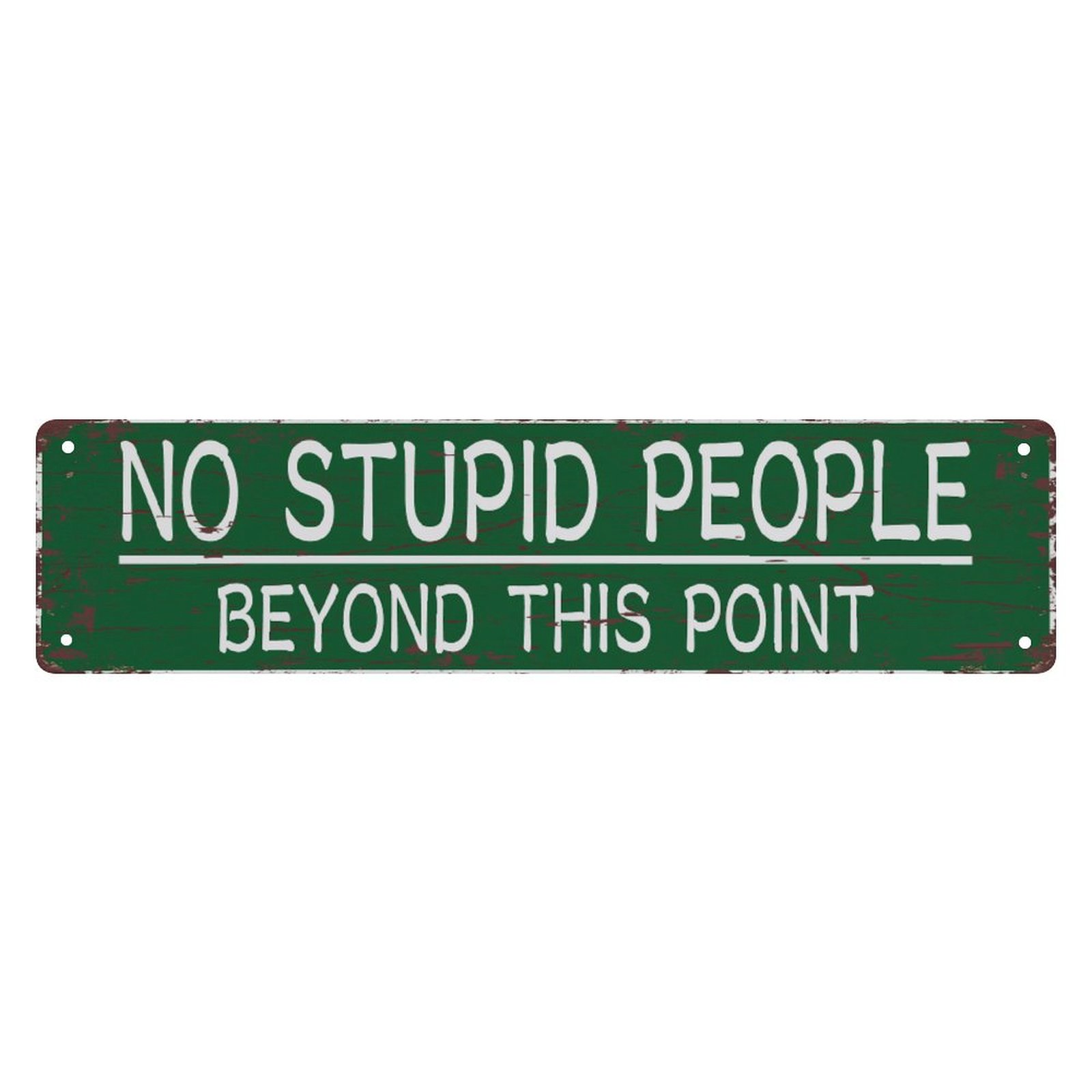 Funny Warning Sign – ‘No Stupid People’ – Glossy 4x6 Photo Print, Wall Decor