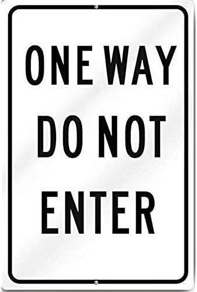 Metal Sign One Way Do Not Enter Plate Heavy Aluminum Sign/Outdoor ...