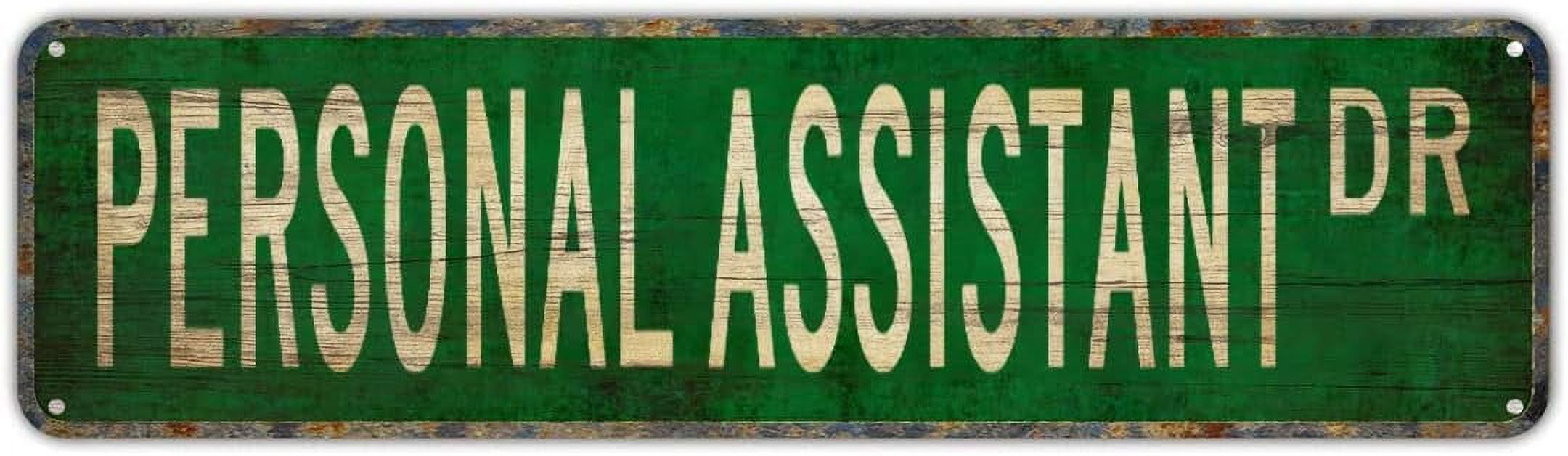 Assistant Sign Metal Sign PERSONAL ASSISTANT DR Vintage Signs Retro Tin Signs Art ...