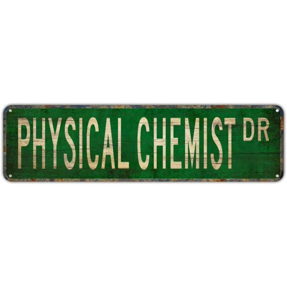 Metal Sign PHYSICAL CHEMIST DR Vintage Tin Signs Plaque for Bedroom Kitchen Garden Wall Bar Club Coffee Hanging Sign Home Decor 4"x16"