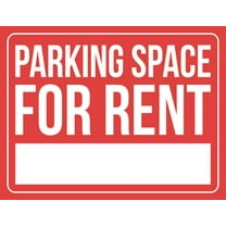 Metal Sign - Parking Space For Rent - Size: 8 x 12 inch Rustic Wall Mount Sign