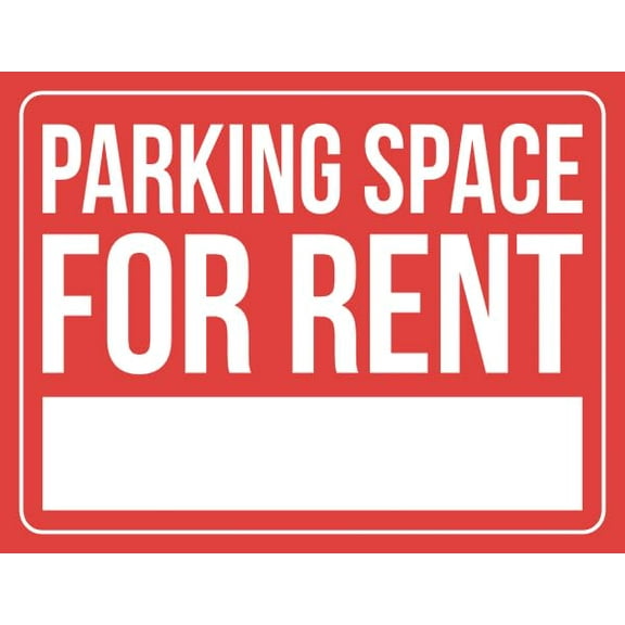Metal Sign - Parking Space For Rent - Size: 8 x 12 inch Rustic Wall Mount Sign