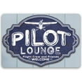 thumbnail image 1 of Metal Sign Pilot Lounge Use Indoor/Outdoor Airplane Hangar Aviation Decor and Pilot Gifts For Aviators Size: 8 x 12 Inch, 1 of 4