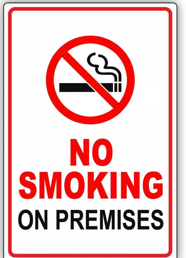 Metal Sign Plate Warning No Smoking Prohibited Caution Novelty Wall ...
