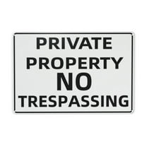 Metal Sign Private Property No Trespassing Tin Sign Warning Metal Sign Vintage Sign Wall Decor for Home Farm Bar Coffee Shop Club Decoration 8x12 Inch