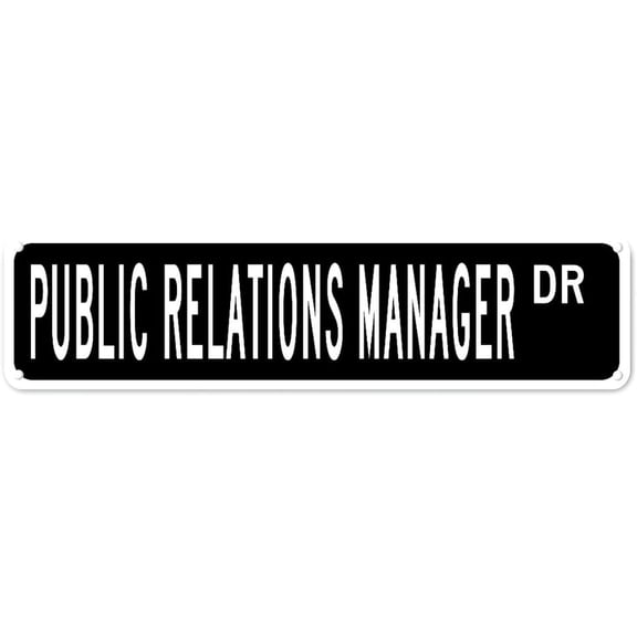 Metal Sign Public Relations Manager DR Vintage Signs Retro Tin Aluminum Funny Quotes Exit Home Kitchen Garden Non Fade Pub Club Decor 4x16 Inches.jpg