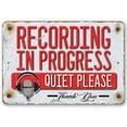 thumbnail image 1 of Metal Sign - Quiet Recording Studio - Durable Metal Sign - Use Indoor/Outdoor - Great Recording Studio Sign and Gift to Artists Under $25 (12" x 18"), 1 of 5