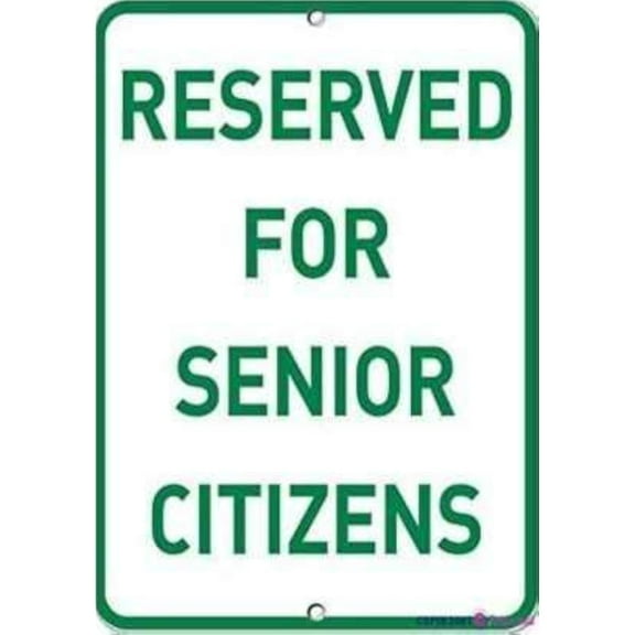 Metal Sign Reserved For Senior Citizens Retro Decor Home Road Street Factory School Park Wall Vintage Warning Tin Sign 8x12 Inch