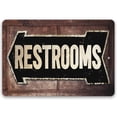 thumbnail image 1 of Metal Sign - Rest Room - Left - Durable Metal Sign - Use Indoor/Outdoor - Great Directional Restroom, Bathroom, Lavatory, and Comfort Room Sign (12" x 18"), 1 of 5