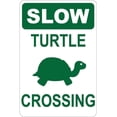 thumbnail image 1 of Metal Sign Slow Turtle Crossing Signs Warning Sign Caution Aluminum Tin Sign Traffic Road Street Sign for Home Cafe Bar 8x12 Inches Indoor/Outdoor Use, 1 of 5