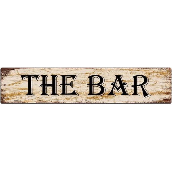 Metal Sign The Bar Vintage Signs Retro Tin Signs Aluminum Sign for Kitchen Home Garden Wall Bar Cafe Decor 4x16 Inch