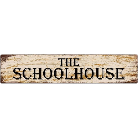 Metal Sign The Schoolhouse Vintage Signs Retro Tin Signs Aluminum Sign for Kitchen Home Garden Wall Bar Cafe Decor 4x16 Inch