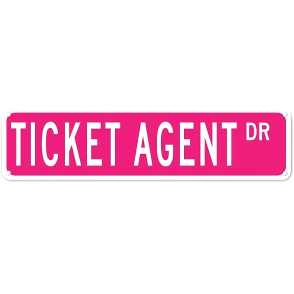 Metal Sign Ticket Agent DR Vintage Signs Retro Tin Signs Plaque Aluminum Sign Quotes Home Bedroom Kitchen Restaurants Wall Gift Decor 4x16 Inches