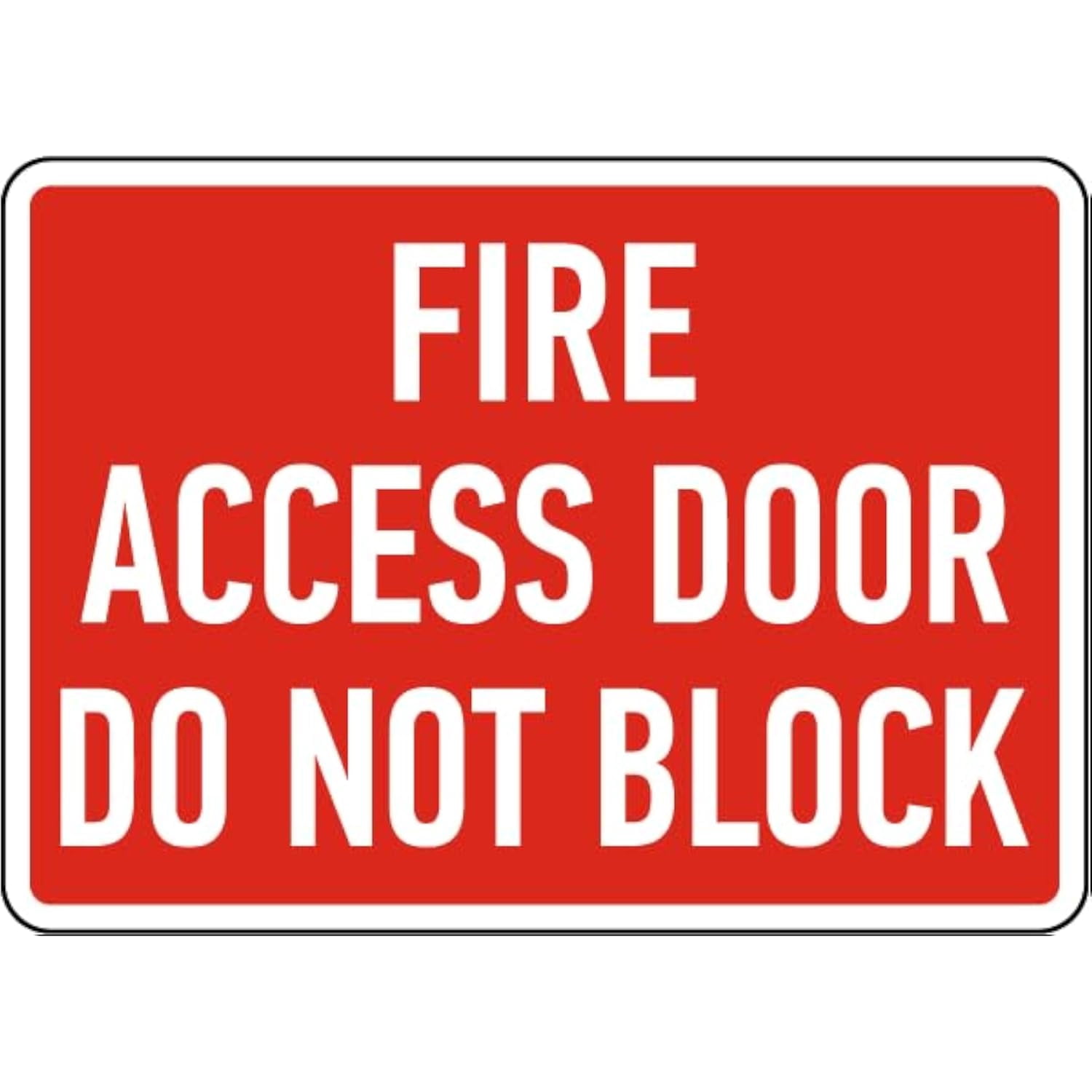 Metal Sign Warning Tin Sign Fire Access Door Do Not Block Aluminum Sign ...