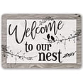 thumbnail image 1 of Metal Sign - Welcome To Our Nest - Durable Metal Sign - Use Indoor/Outdoor - Makes a Great Wedding Gift and Bedroom Décor Under $20 (8" x 12"), 1 of 5