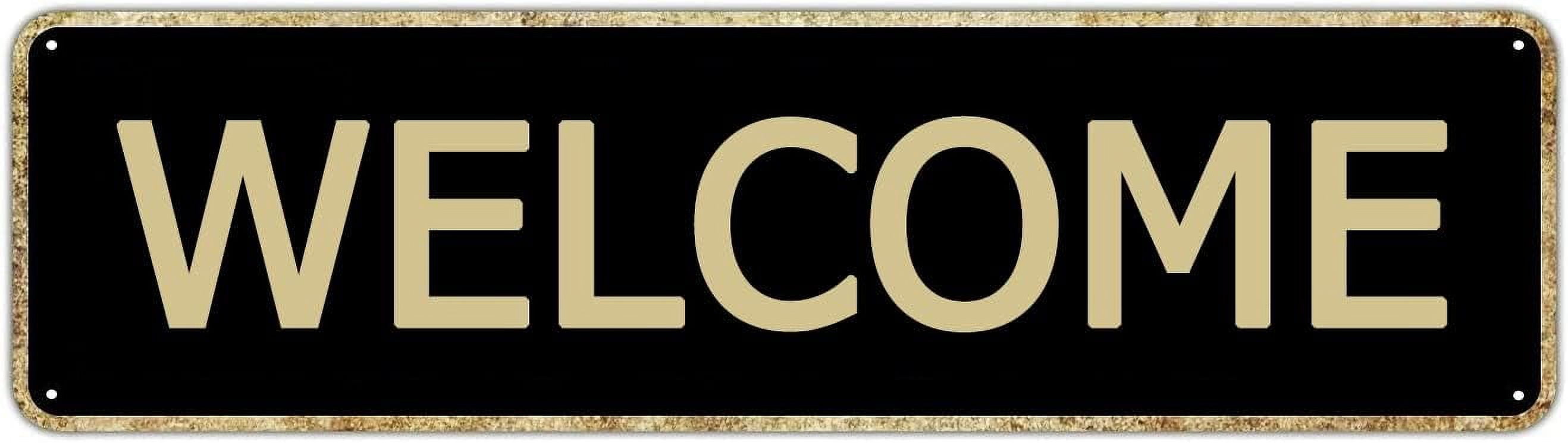 Metal Sign Welcome Vintage Signs Retro Tin Signs Plaque Aluminum Sign ...