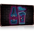 thumbnail image 1 of Metal Signs Bar Sign Neon Vintage Signs Retro Aluminum Tin Sign For Kitchen Office Home Bar Cafe Decor 8X12 Inch, 1 of 6