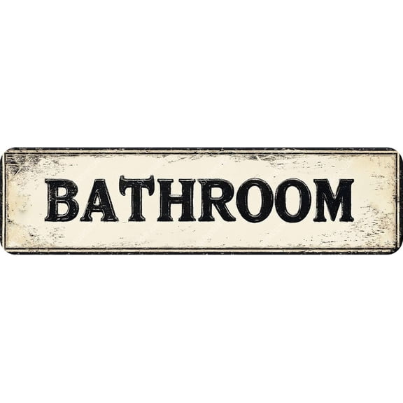 Metal Signs Bathroom Street Tin Sign Aluminum Sign Funny Vintage Sign Wall Decor for Home Farmhouse Bar Cafe Fence Yard Signs 4×16 Inches