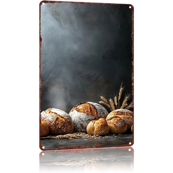 Metal Signs Freshly Baked Bread Vintage Signs Retro Aluminum Tin Sign For Kitchen Office Home Bar Cafe Decor 8X12 Inch