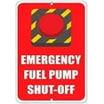 thumbnail image 1 of Metal Signs Great Tin Sign Emergency Fuel Pump Shut Off Hazard Sign Emergency 8 X 12 Inch, 1 of 4