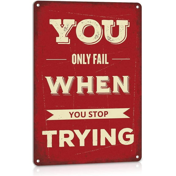 Metal Signs Inspirational Positive Quote, Old Country Farmhouse Home Decor Tin Sign with Sayings 8 x 12 inches