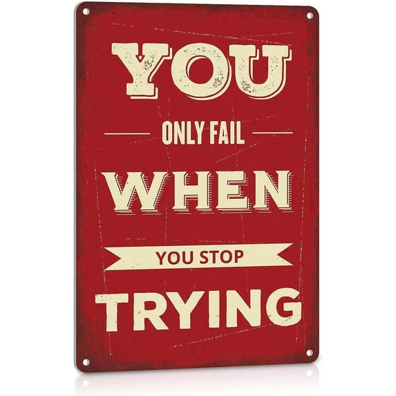 Metal Signs Inspirational Positive Quote, Old Country Farmhouse Home Decor Tin Sign with Sayings 8 x 12 inches