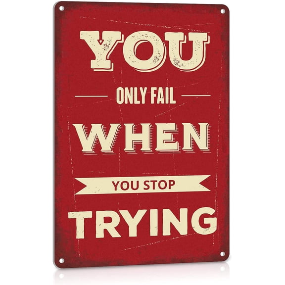 Metal Signs Inspirational Positive Quote, Old Country Farmhouse Home Decor Tin Sign with Sayings 8 x 12 inches