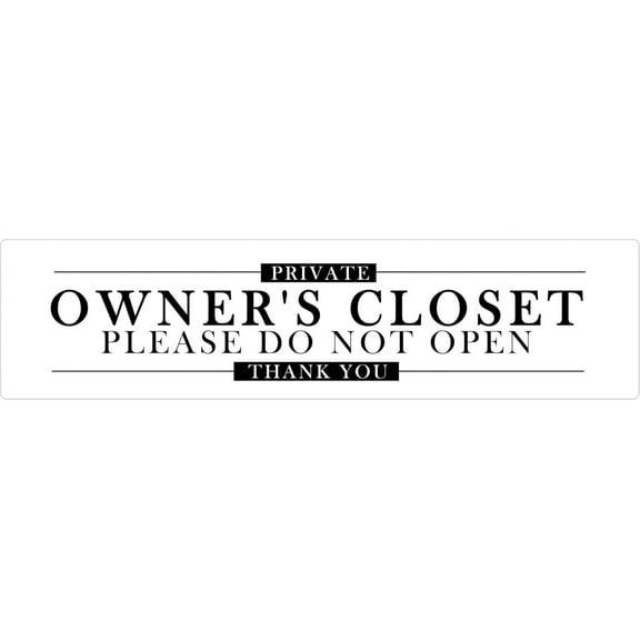 Metal Signs Owners Closet Sign No Guest Access Sign Compatible with Essentials for Hosts Air Bnb Essentials for Hosts Private Door Renter Friendly Decor Signs 4x16 in