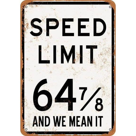 Metal Signs Speed Limit Warning Sign | Indoor/Outdoor | 8 x 12 inch Tin Sign Vintage Look