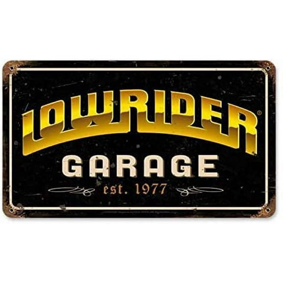 Metal Signs Vintage Lowrider Garage 12 x 8 Inch Pub Bar Poster Home Indoor Shop Garage Coffee Tin Sign Wall Decor