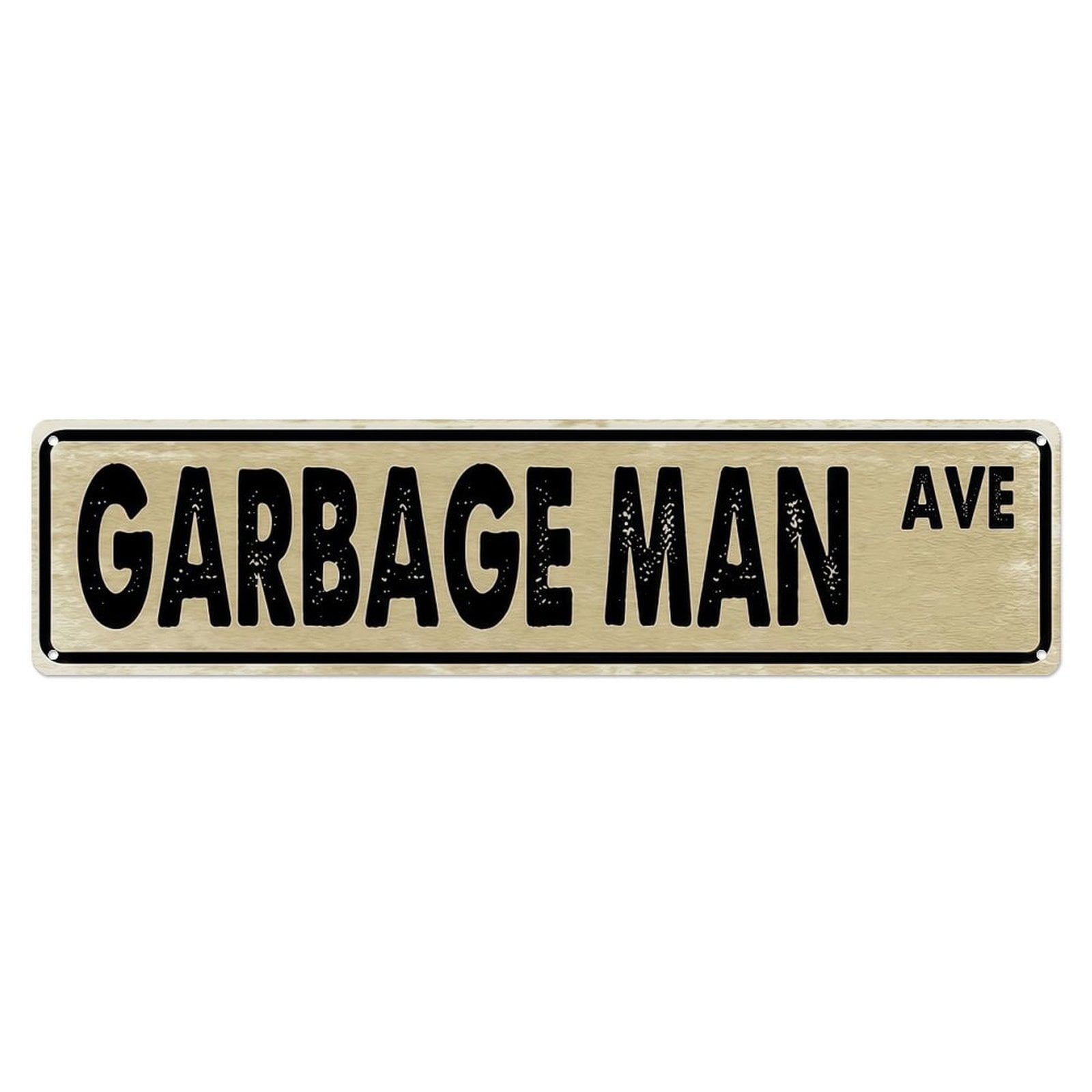 Metal Signs: Vintage Metal Tin Sign, Garbage Man Street Sign, Trash ...