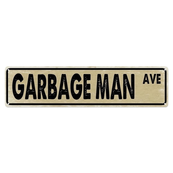Metal Signs: Vintage Metal Tin Sign, Garbage Man Street Sign, Trash Truck Signs, Funny Slim Sanitation Wall Art Decor, Antique Looking Iron Poster for Home Farmhouse Bar Cafe Garage Bedroo