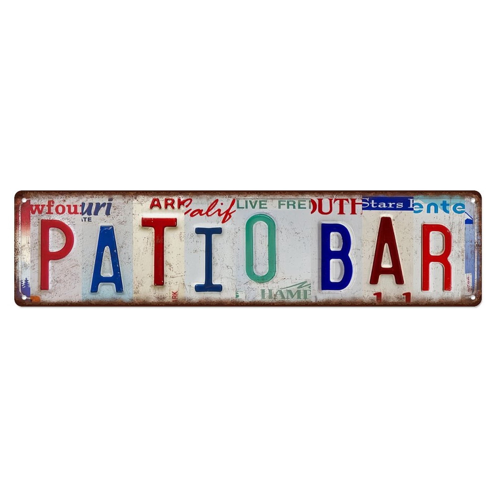 Vintage Home Bar Wall Decor Street Signs Bar Metal Tin Signs 16 X 4