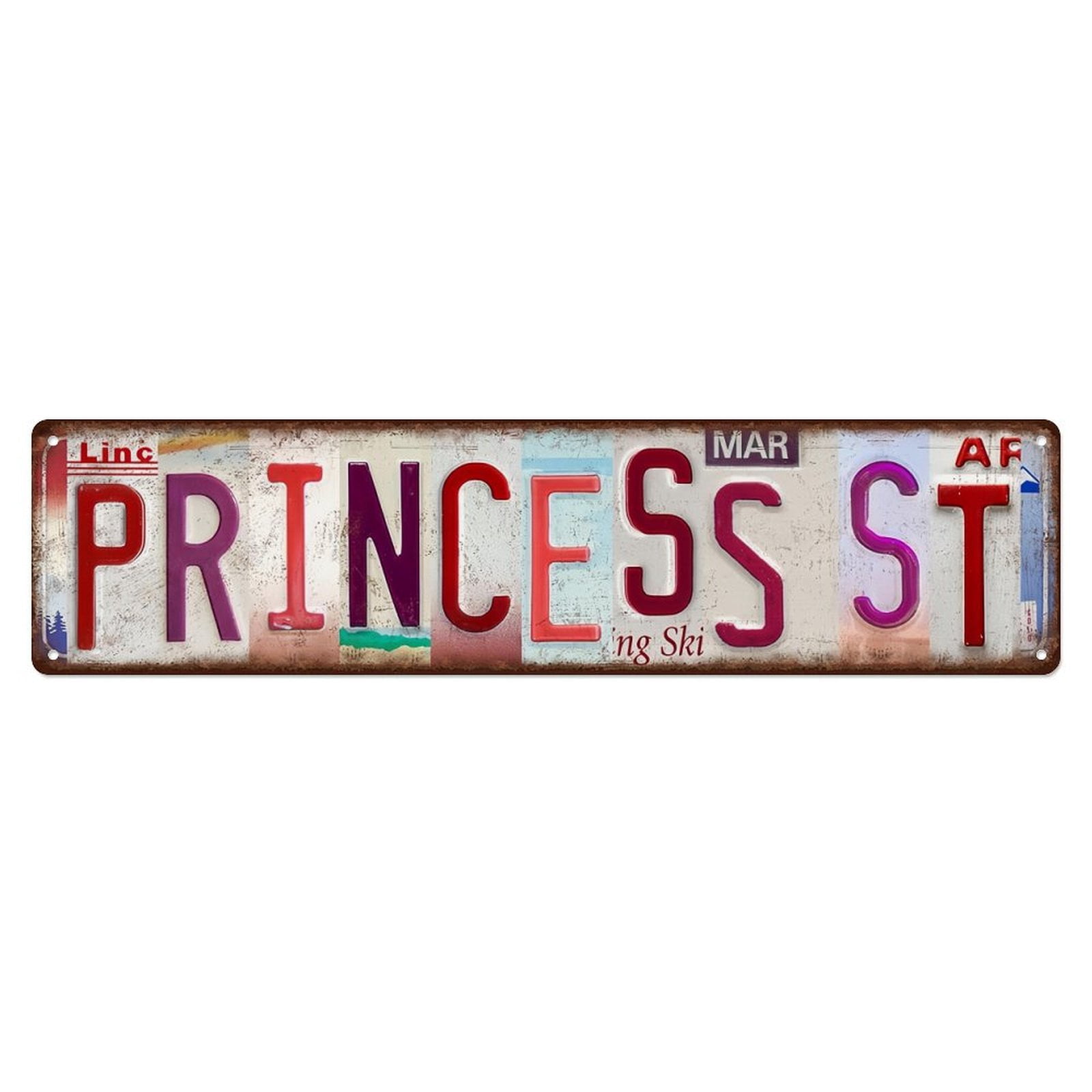 Metal Signs: Vintage Princess St Wall Decor Street Signs Metal Tin ...
