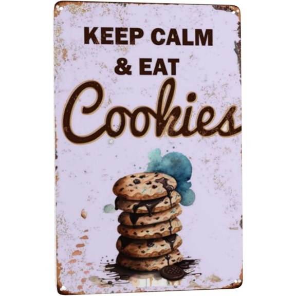Metal Signs Vintage Restaurant Rule Keep Calm Eat Tark Cute Kitchen Decor Chocolate Vintage Garden Dining Room Bathroom Plaque Retro Themed Restaurant Cafe Decorative 8x12 inches
