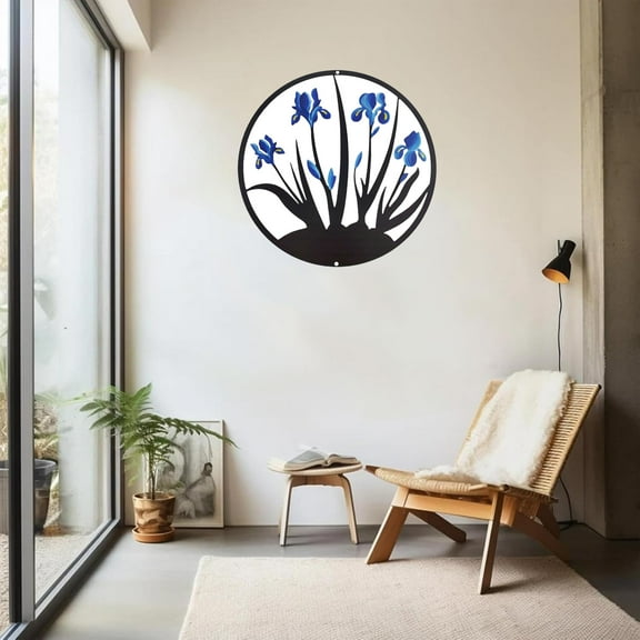 Metal Silhouette Decorative Painting Art Hanging Decor Picture Nature Metal Wall Hangings for Living Room Offices Corridor