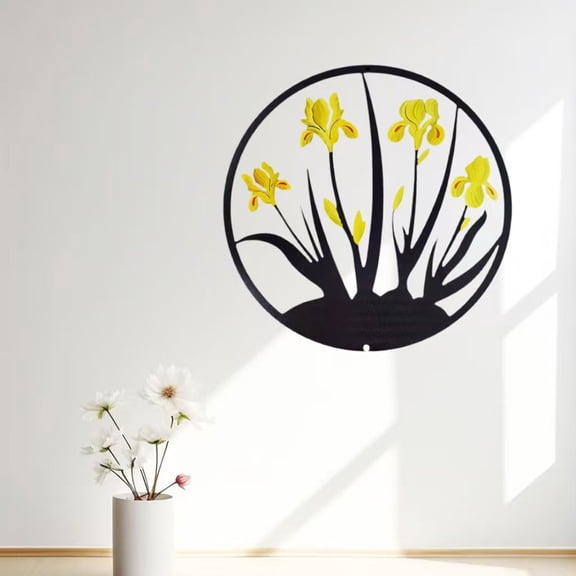 Metal Silhouette Decorative Painting Iron Art Hanging Decor Picture Nature Metal Wall Hangings for Living Room