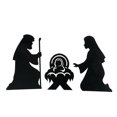 thumbnail image 1 of Metal Silhouette Nativity Yard Stake - Home Decor - 3 Pieces, 1 of 1