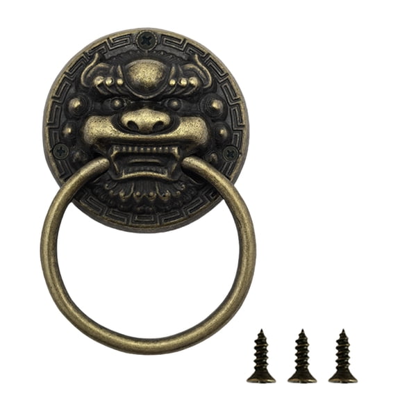 Metal Single Hole Creature Head Cabinet Handle Vintage Solid Hardware for Furniture Improvement