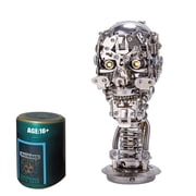 Metal Skeleton 3D DIY Assembly Model | 200+ PCS Stainless Steel Puzzle Kit with Copper Details | medium difficulty level | Creative Desktop Decor for Home & Office Display