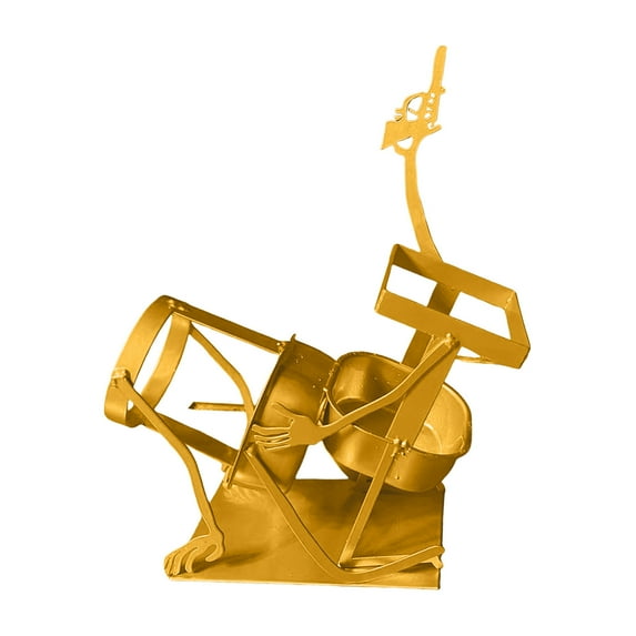 Metal Skeleton Bottle Stand Funny Drink Holder For Whisky Bar Table Kitchen Home Unique Novelty Design