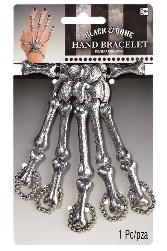 Metal Skeleton Hand Bracelet - Silver - 1 Pc