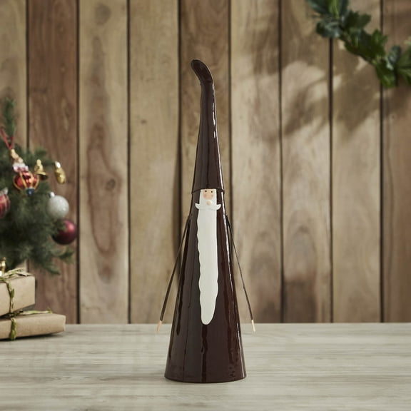VHC Brands Skinny Santa Figurine Metal 17x4.5x4.5