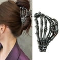 thumbnail image 1 of Metal Skull Hand Hair Clip, 1Pc Hair Claw Clip for Thin Hair Punk & Y2K-Style, 1 of 7